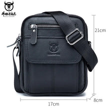 Load image into Gallery viewer, BULLCAPTAIN 2024 New Men's Genuine Leather Messenger Shoulder Bag Cowhide Male Small Casual  Crossbody Bag Fashion handbags