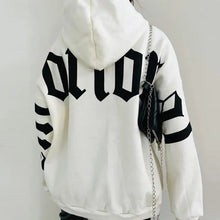 Load image into Gallery viewer, Women's Clothing Trendy Casual Long Sleeve Hooded Hoodies Fashion Letter Print Y2K Oversize Sweatshirt Female Loose Top Pullover