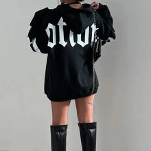 Load image into Gallery viewer, Women's Clothing Trendy Casual Long Sleeve Hooded Hoodies Fashion Letter Print Y2K Oversize Sweatshirt Female Loose Top Pullover