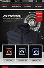 Load image into Gallery viewer, Men USB Infrared 17 Heated Vest Jacket for Winter - Electrically Heated ideal for Sports, Hiking and all outdoor activities. Oversized 5XL