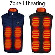 Load image into Gallery viewer, Men USB Infrared 17 Heated Vest Jacket for Winter - Electrically Heated ideal for Sports, Hiking and all outdoor activities. Oversized 5XL