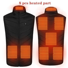 Load image into Gallery viewer, Men USB Infrared 17 Heated Vest Jacket for Winter - Electrically Heated ideal for Sports, Hiking and all outdoor activities. Oversized 5XL