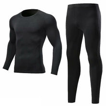 Load image into Gallery viewer, Comprehensive training men's sportswear gym compression suit.  Fitness running jogging sportswear sports training tights riding