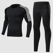 Load image into Gallery viewer, Comprehensive training men's sportswear gym compression suit.  Fitness running jogging sportswear sports training tights riding