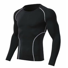 Load image into Gallery viewer, Comprehensive training men's sportswear gym compression suit.  Fitness running jogging sportswear sports training tights riding