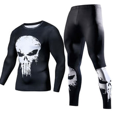 Load image into Gallery viewer, Men's Compression GYM Training Clothes Suit - Workout Superhero Jogging Sportswear Fitness Dry Fit Tracksuit Tights 2pcs / sets