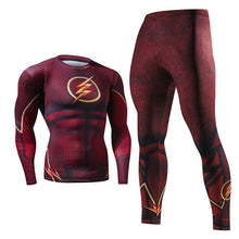 Load image into Gallery viewer, Men's Compression GYM Training Clothes Suit - Workout Superhero Jogging Sportswear Fitness Dry Fit Tracksuit Tights 2pcs / sets