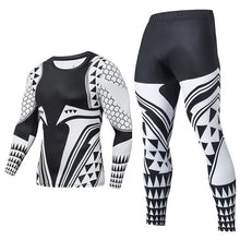 Load image into Gallery viewer, Men's Compression GYM Training Clothes Suit - Workout Superhero Jogging Sportswear Fitness Dry Fit Tracksuit Tights 2pcs / sets