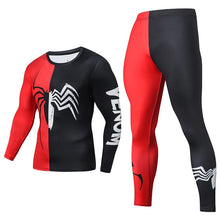 Load image into Gallery viewer, Men's Compression GYM Training Clothes Suit - Workout Superhero Jogging Sportswear Fitness Dry Fit Tracksuit Tights 2pcs / sets