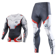 Load image into Gallery viewer, Men's Compression GYM Training Clothes Suit - Workout Superhero Jogging Sportswear Fitness Dry Fit Tracksuit Tights 2pcs / sets