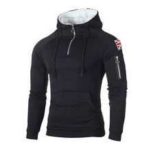 Load image into Gallery viewer, Autumn Zipper Neckline Hoodie - Sweatshirt Fleece Long Sleeve Men's Hoodie-  Sticker Pocket Winter Warmer Running Sportswear 3XL