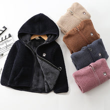 Load image into Gallery viewer, New Winter Childrens jacket Long Sleeve Coral Fleece Hoodie Jacket For Girls Warm