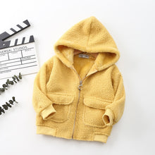 Load image into Gallery viewer, New Winter Childrens jacket Long Sleeve Coral Fleece Hoodie Jacket For Girls Warm