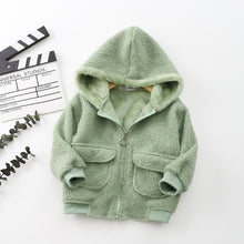 Load image into Gallery viewer, New Winter Childrens jacket Long Sleeve Coral Fleece Hoodie Jacket For Girls Warm