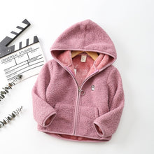 Load image into Gallery viewer, New Winter Childrens jacket Long Sleeve Coral Fleece Hoodie Jacket For Girls Warm