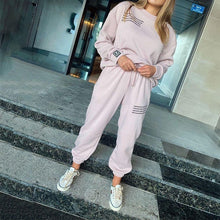 Load image into Gallery viewer, Women's Tracksuit 2021 Oversize Hoodie Long Sleeve+Jogging Pants Suit - Female Letter Sports Suits Female Fitness Sportswear Suit