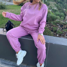 Load image into Gallery viewer, Women's Tracksuit 2021 Oversize Hoodie Long Sleeve+Jogging Pants Suit - Female Letter Sports Suits Female Fitness Sportswear Suit