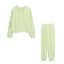 Load image into Gallery viewer, Wixra Womens Basic Cotton Sweatshirts Sets Early Spring Hoodies+ Elastic Waist Pants Street Wear