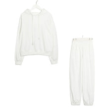 Load image into Gallery viewer, Wixra Womens Basic Cotton Sweatshirts Sets Early Spring Hoodies+ Elastic Waist Pants Street Wear