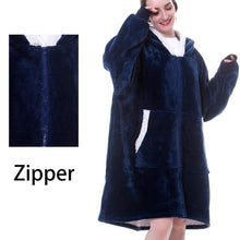 Load image into Gallery viewer, Oversized Hoodies Sweatshirt - Women Winter Hoodie Fleece . Giant TV Blanket With Sleeves Pullover
