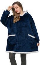 Load image into Gallery viewer, Oversized Hoodies Sweatshirt - Women Winter Hoodie Fleece . Giant TV Blanket With Sleeves Pullover