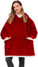 Load image into Gallery viewer, Oversized Hoodies Sweatshirt - Women Winter Hoodie Fleece . Giant TV Blanket With Sleeves Pullover