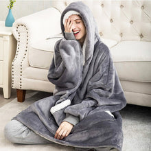 Load image into Gallery viewer, Oversized Hoodies Sweatshirt - Women Winter Hoodie Fleece . Giant TV Blanket With Sleeves Pullover
