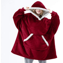 Load image into Gallery viewer, Oversized Hoodies Sweatshirt - Women Winter Hoodie Fleece . Giant TV Blanket With Sleeves Pullover