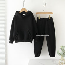 Load image into Gallery viewer, Mom Susy Baby Girl / Boy Cotton Clothes Set Hoodie+Jogging 2PCS Warm Fleece Lining Child Sport Set Loungewear Winter Spring Autumn