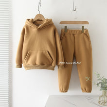 Load image into Gallery viewer, Mom Susy Baby Girl / Boy Cotton Clothes Set Hoodie+Jogging 2PCS Warm Fleece Lining Child Sport Set Loungewear Winter Spring Autumn