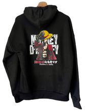 Load image into Gallery viewer, Manga: Monkey D. Luffy Hoodie in Black . Only 1 left
