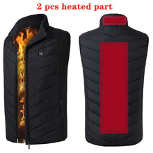 Load image into Gallery viewer, Men USB Infrared 17 Heated Vest Jacket for Winter - Electrically Heated ideal for Sports, Hiking and all outdoor activities. Oversized 5XL
