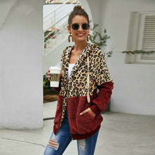 Load image into Gallery viewer, Autumn Winter Leopard Sweatshirt for Women - Long Sleeve Hooded with Casual Zipper
