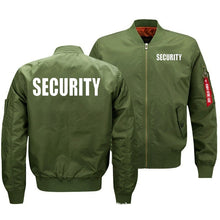 Load image into Gallery viewer, Security Uniform Jacket USA SIZE Bomber Jacket-  Warm Zipper FLIGHT JACKET
