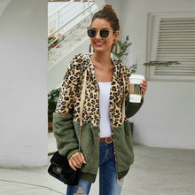 Load image into Gallery viewer, Autumn Winter Leopard Sweatshirt for Women - Long Sleeve Hooded with Casual Zipper
