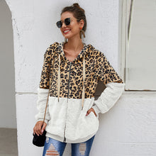 Load image into Gallery viewer, Autumn Winter Leopard Sweatshirt for Women - Long Sleeve Hooded with Casual Zipper
