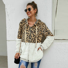 Load image into Gallery viewer, Autumn Winter Leopard Sweatshirt for Women - Long Sleeve Hooded with Casual Zipper
