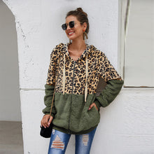 Load image into Gallery viewer, Autumn Winter Leopard Sweatshirt for Women - Long Sleeve Hooded with Casual Zipper
