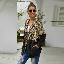 Load image into Gallery viewer, Autumn Winter Leopard Sweatshirt for Women - Long Sleeve Hooded with Casual Zipper
