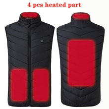 Load image into Gallery viewer, Men USB Infrared 17 Heated Vest Jacket for Winter - Electrically Heated ideal for Sports, Hiking and all outdoor activities. Oversized 5XL
