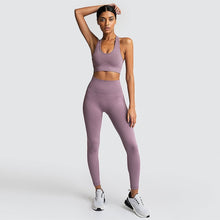 Load image into Gallery viewer, Women&#39;s seamless hyperflex workout set 2 piece
