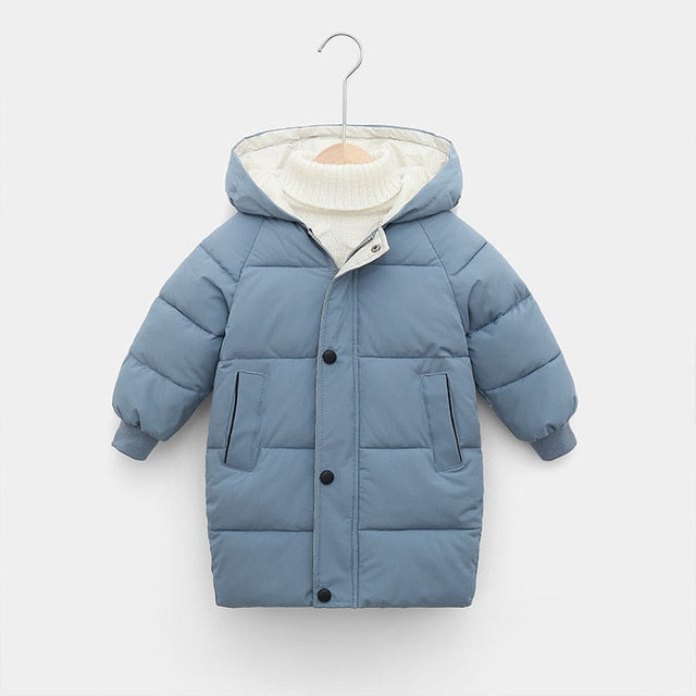 Children's Down Coat Winter Baby Boys Girls Cotton-padded Parka