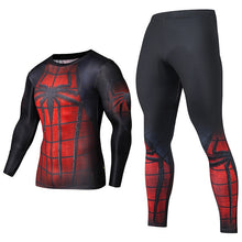 Load image into Gallery viewer, Men&#39;s Compression GYM Training Clothes Suit - Workout Superhero Jogging Sportswear Fitness Dry Fit Tracksuit Tights 2pcs / sets
