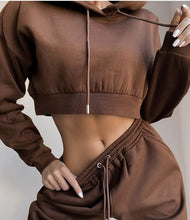 Load image into Gallery viewer, Women&#39;s Tracksuit - Hoodies Sweatshirt and Sweatpants Casual Sports 2 Piece Set
