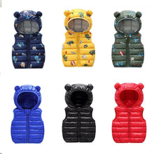 Load image into Gallery viewer, Children&#39;s Warm Down Vest Baby Hooded Jacket
