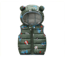 Load image into Gallery viewer, Children&#39;s Warm Down Vest Baby Hooded Jacket
