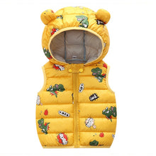 Load image into Gallery viewer, Children&#39;s Warm Down Vest Baby Hooded Jacket
