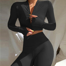 Load image into Gallery viewer, Women’s 2 Two Piece Set Long Sleeve Crop Tops T-shirt &amp; Leggings
