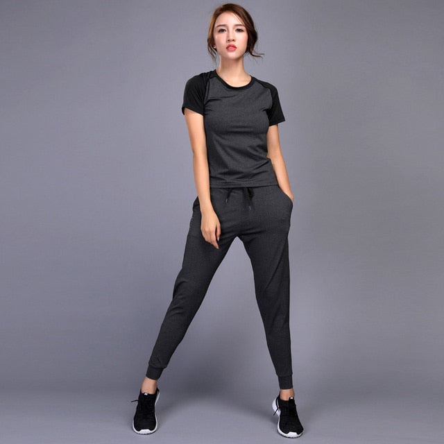 New Women's Sportswear For Yoga - T-Shirt , Running Pants Leggings Suit