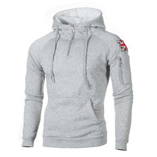 Load image into Gallery viewer, Autumn Zipper Neckline Hoodie - Sweatshirt Fleece Long Sleeve Men&#39;s Hoodie-  Sticker Pocket Winter Warmer Running Sportswear 3XL
